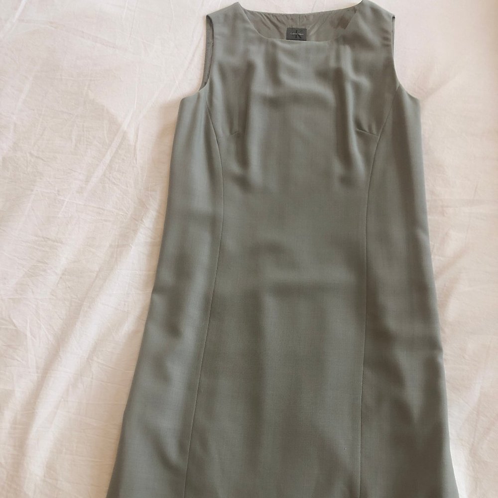 Vintage CK Calvin Klein Size 6 Light gray dress - Picture 2 of 7